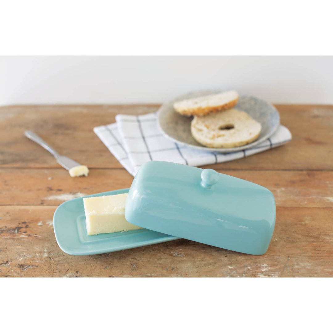 Eggshell Blue Butter Dish