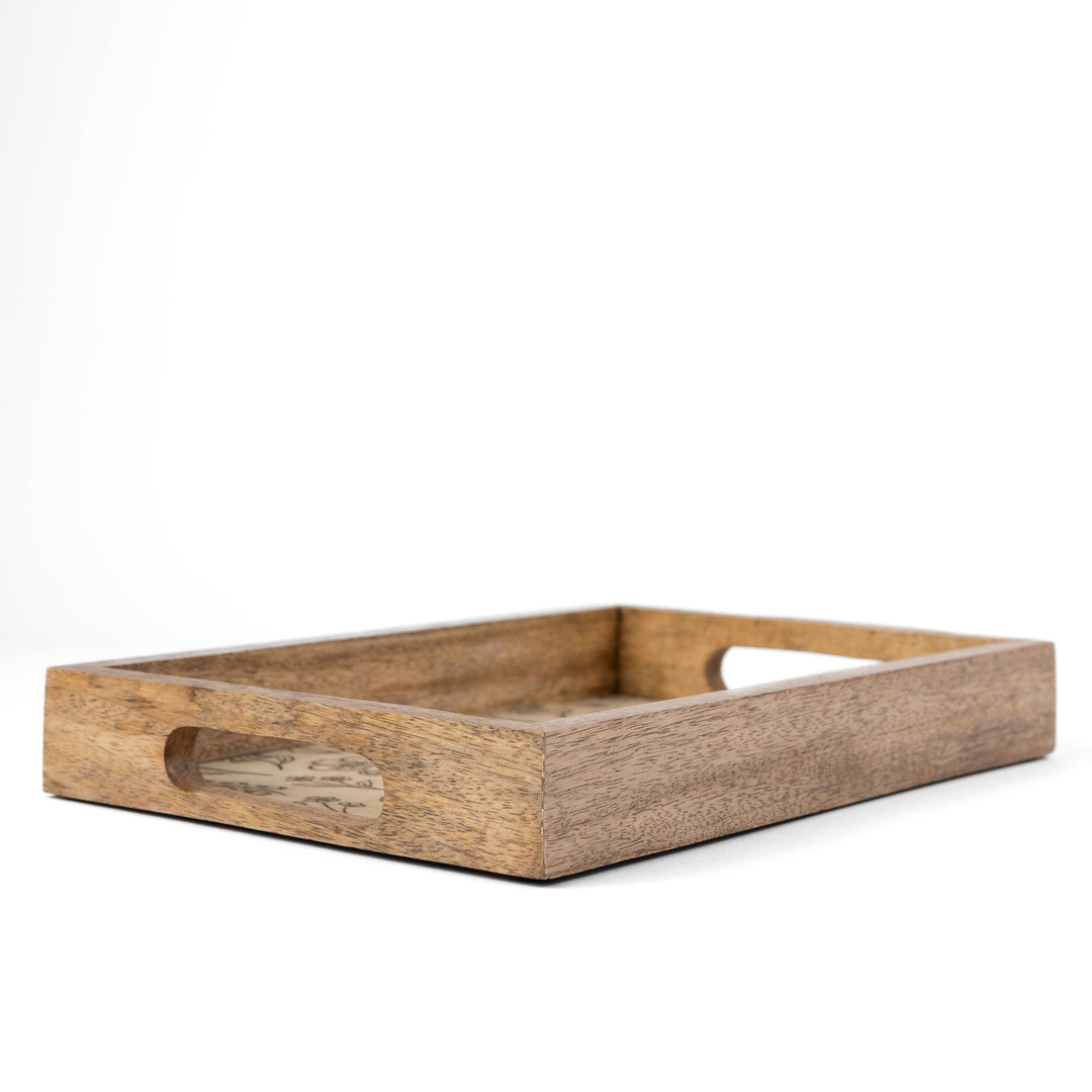 Sunny Poppies Floral Wood Tray