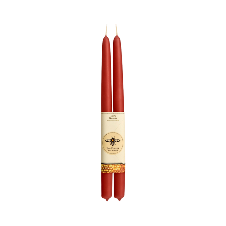 Terracotta Beeswax Taper Candles