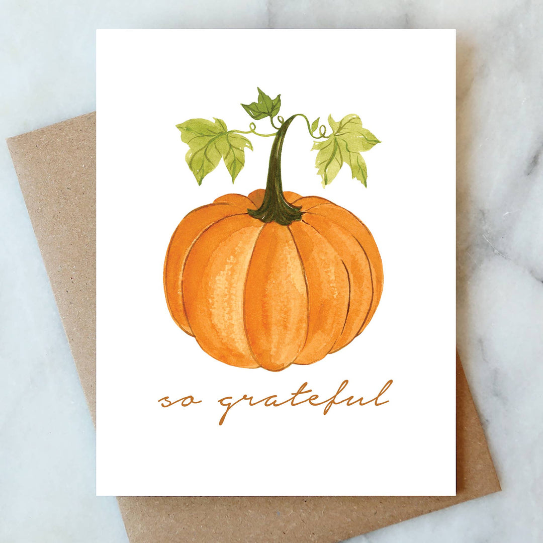 Pumpkin So Grateful Greeting Card
