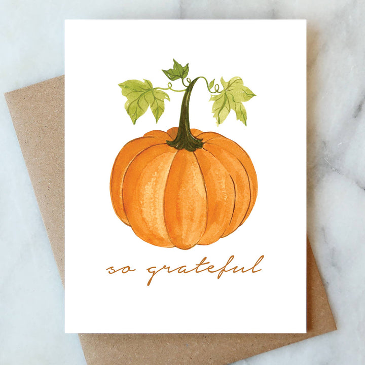 Pumpkin So Grateful Greeting Card