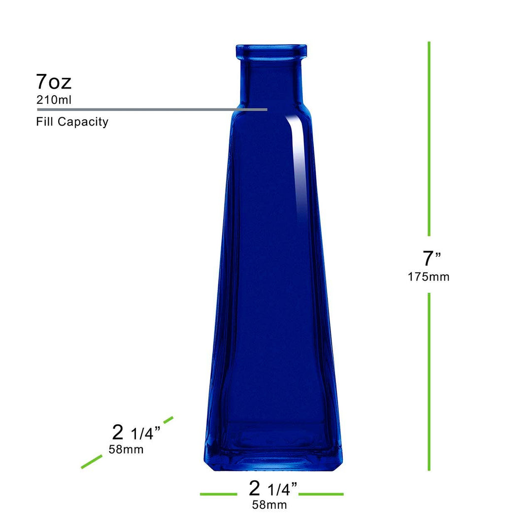 Blue Pyramid Bud Vase
