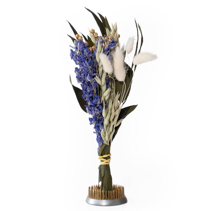 Purple Larkspur & Bunny Tail Mini Bouquet