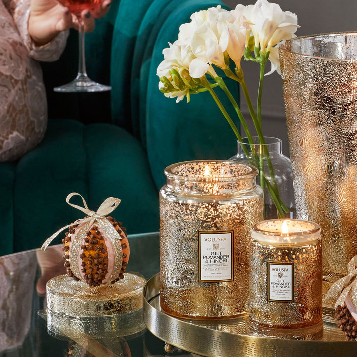 Gilt Pomander Hinoki Small Jar Candlen
