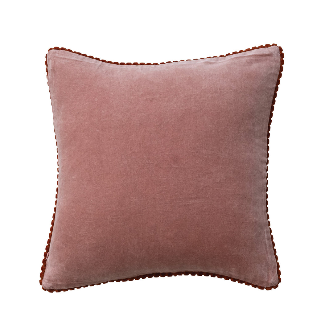 Apricot & Pink Velvet Pillow