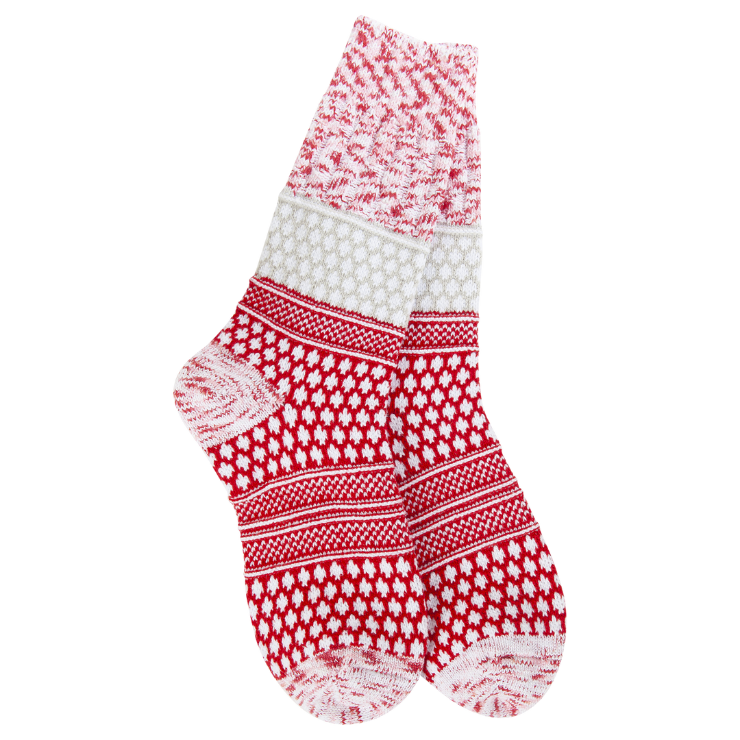 Peppermint Textured Crew Socks