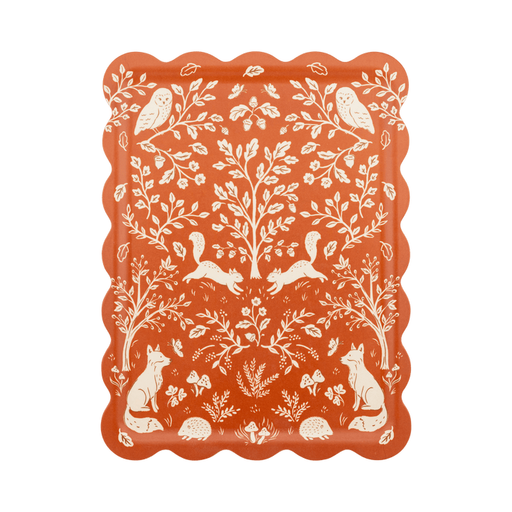 Acorn Grove Scalloped Bamboo Tray - Merry PigletsMy Mind’s Eye