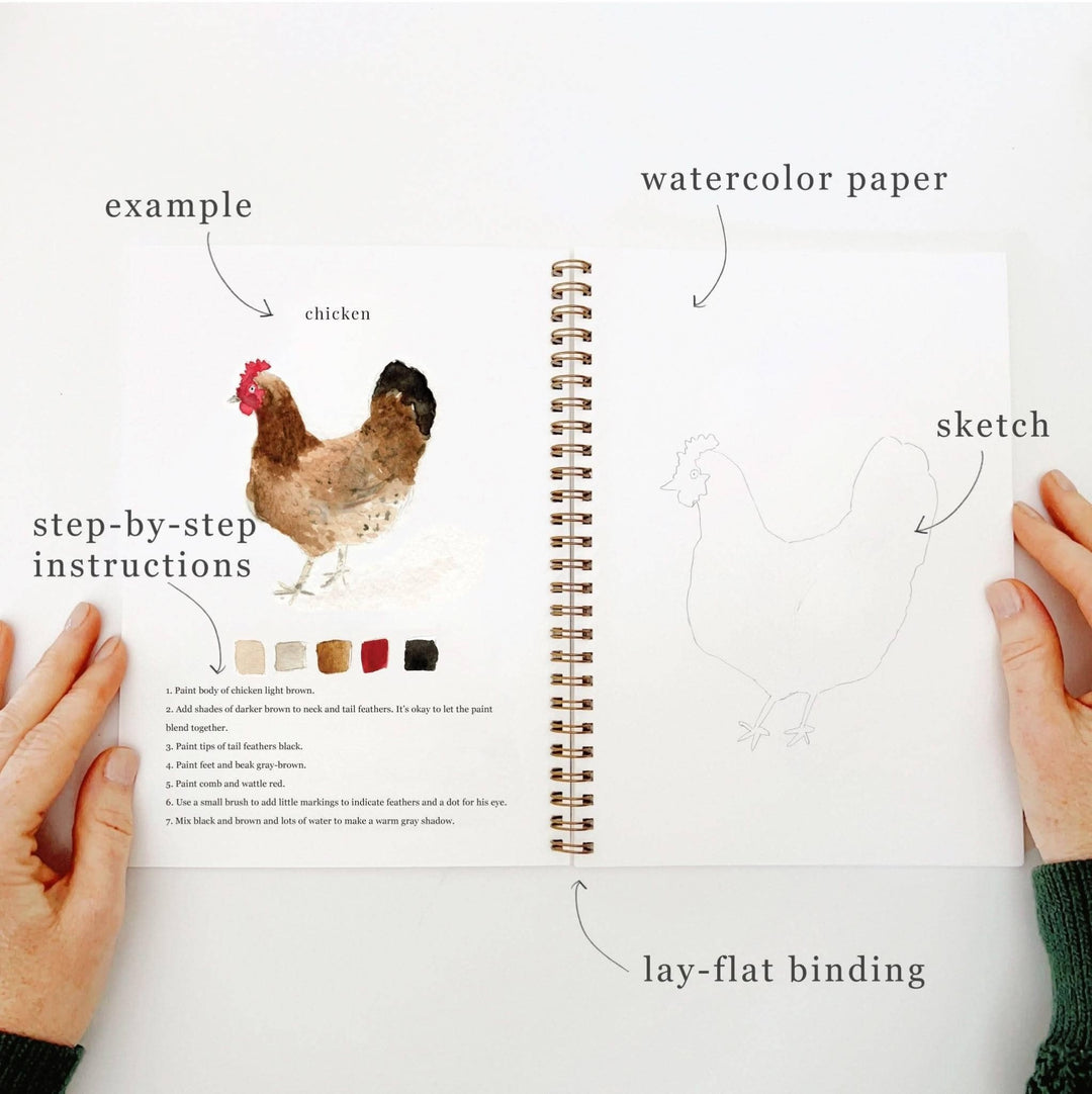 Animals Watercolor Workbook - Merry Pigletsemily lex studio