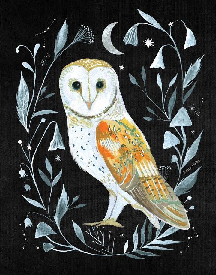 Barn Owl Art Print - Merry PigletsKatie Daisy