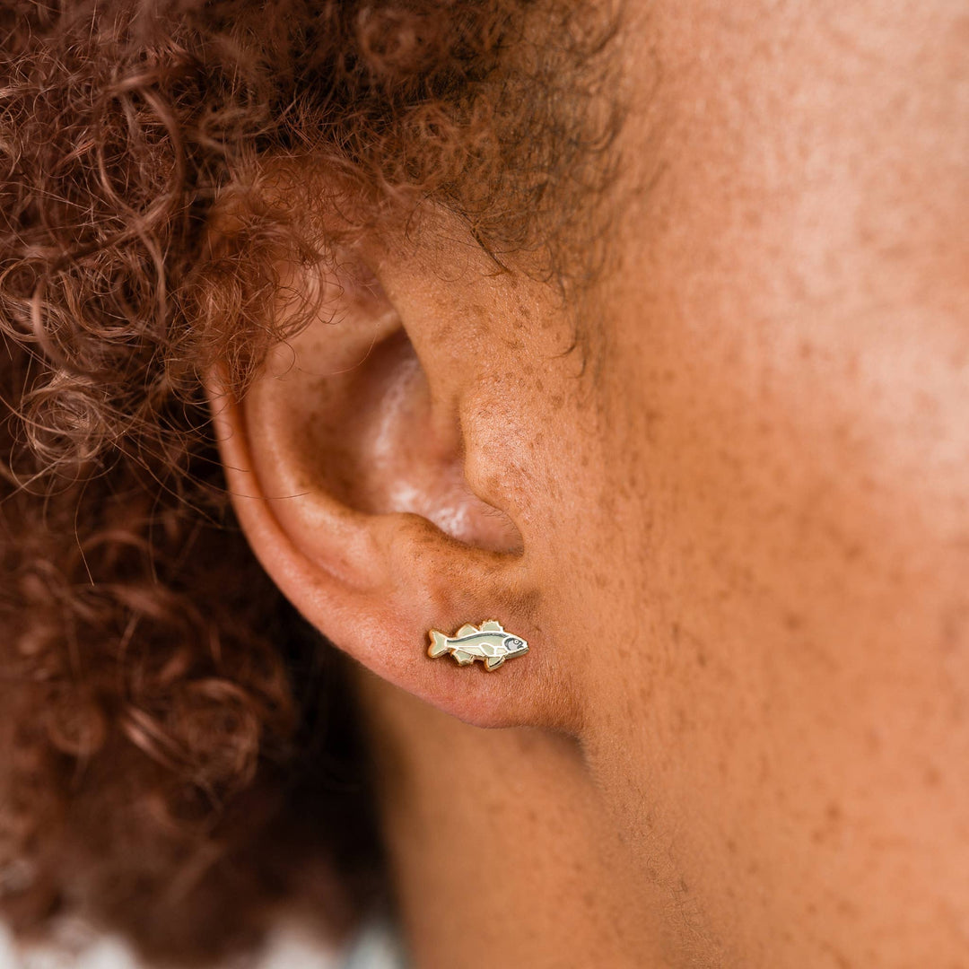 Bass Enamel Stud Earrings - Merry PigletsLarissa Loden