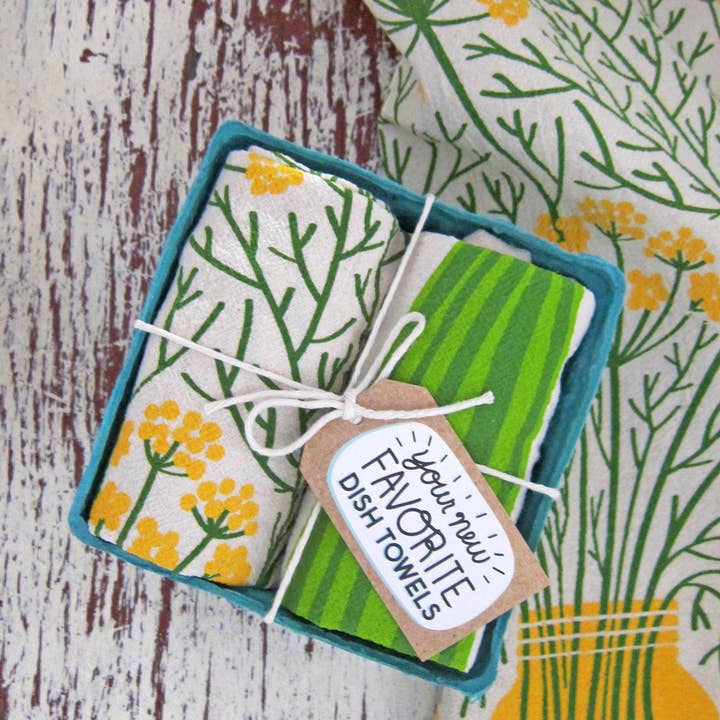 Big Dill Dish Towel Set - Merry PigletsThe Neighborgoods