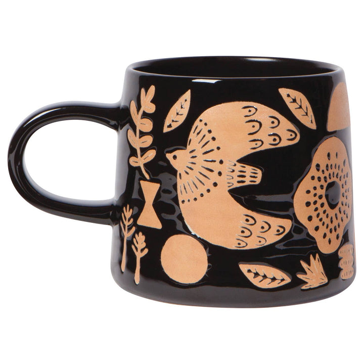 Bird & Nature Imprint Stoneware Mug - Merry PigletsDanica Studio