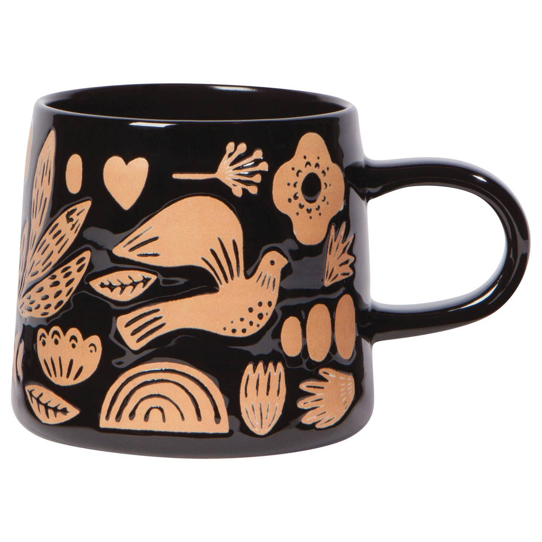 Bird & Nature Imprint Stoneware Mug - Merry PigletsDanica Studio