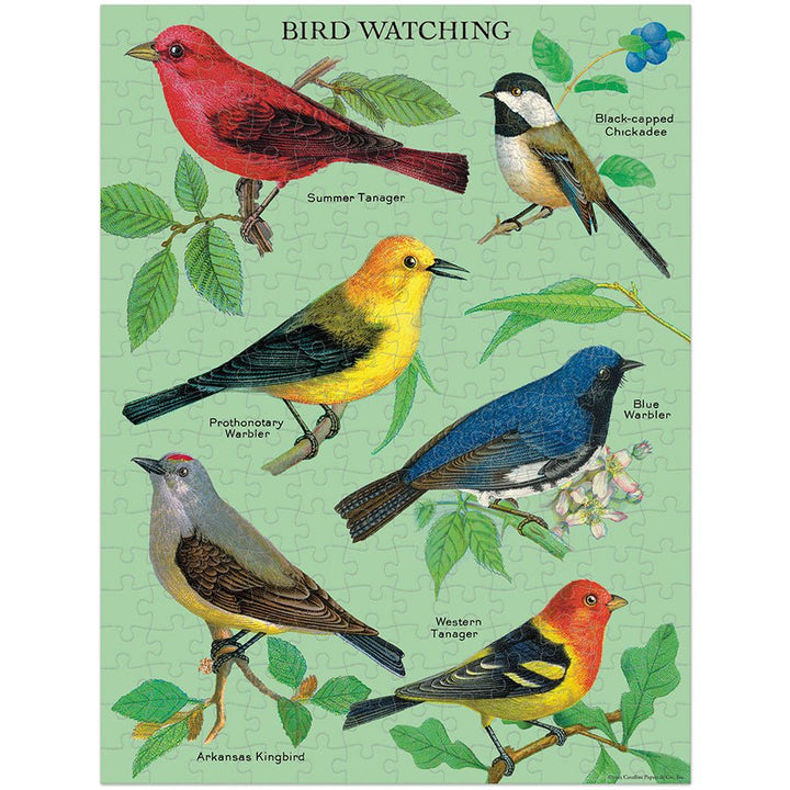 Bird Watching Mini Puzzle - Merry Piglets Cavallini Papers & Co.