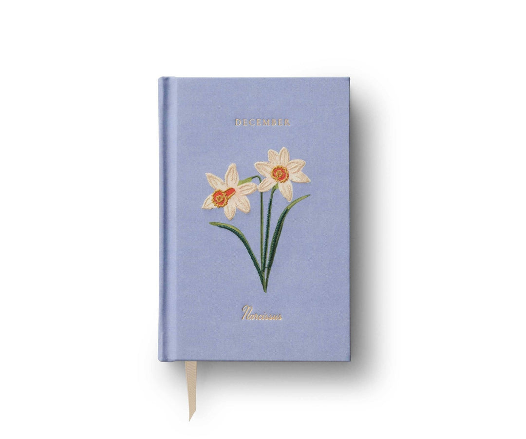 Birth Month Mini Embroidered Journal - December - Merry PigletsRifle Paper Co.