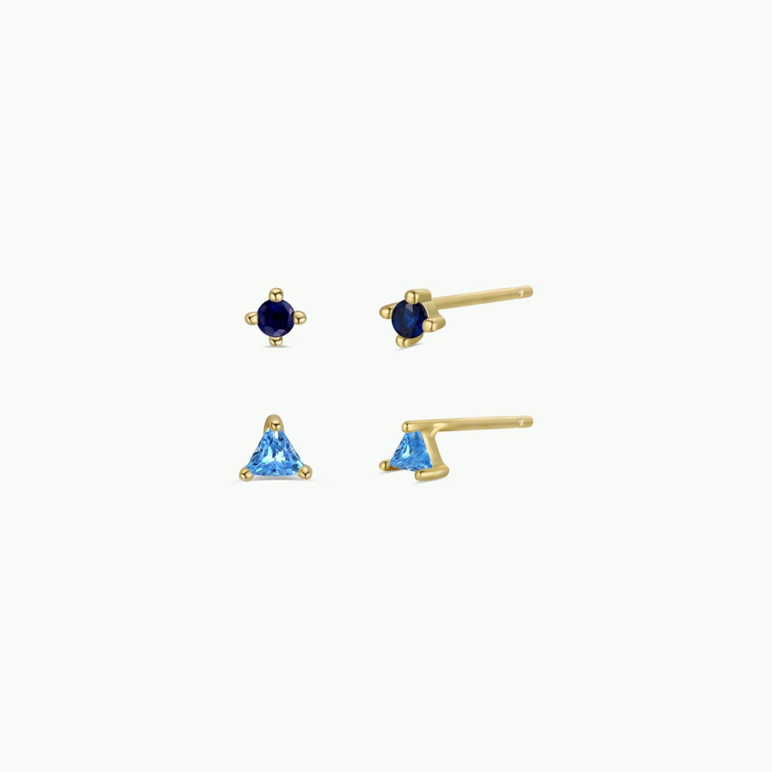 Birthstone Stud Gold Earrings Set - Merry PigletsJaxKelly