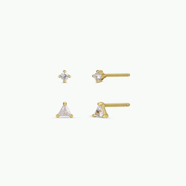 Birthstone Stud Gold Earrings Set - Merry PigletsJaxKelly
