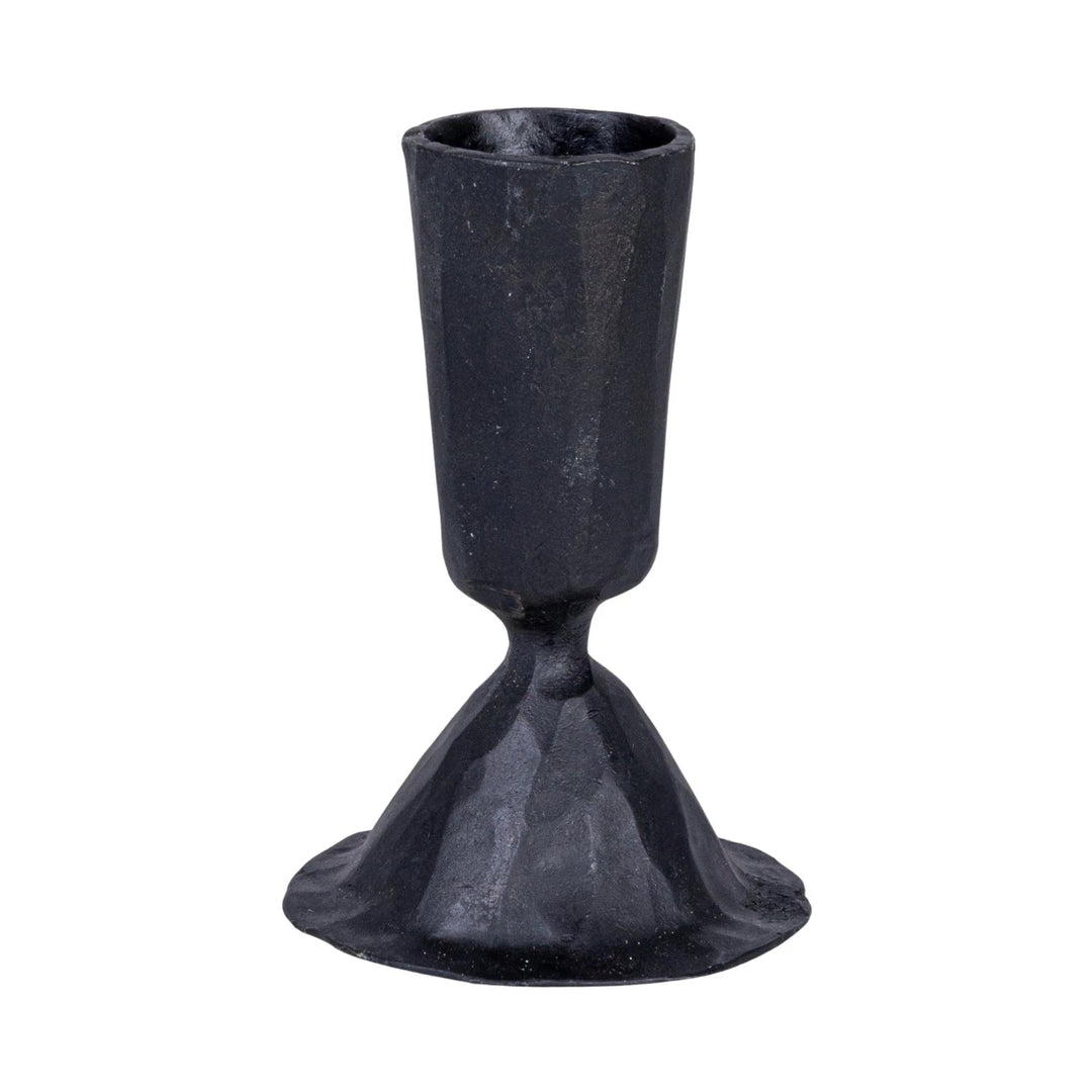 Black Cast Iron Taper Holder - Merry PigletsCreative Co - Op