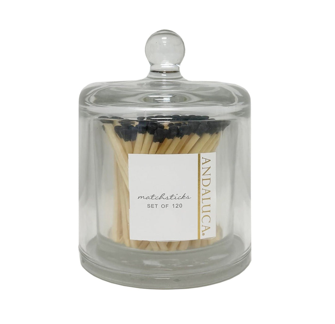 Black Matches in Glass Jar - Merry PigletsAndaluca