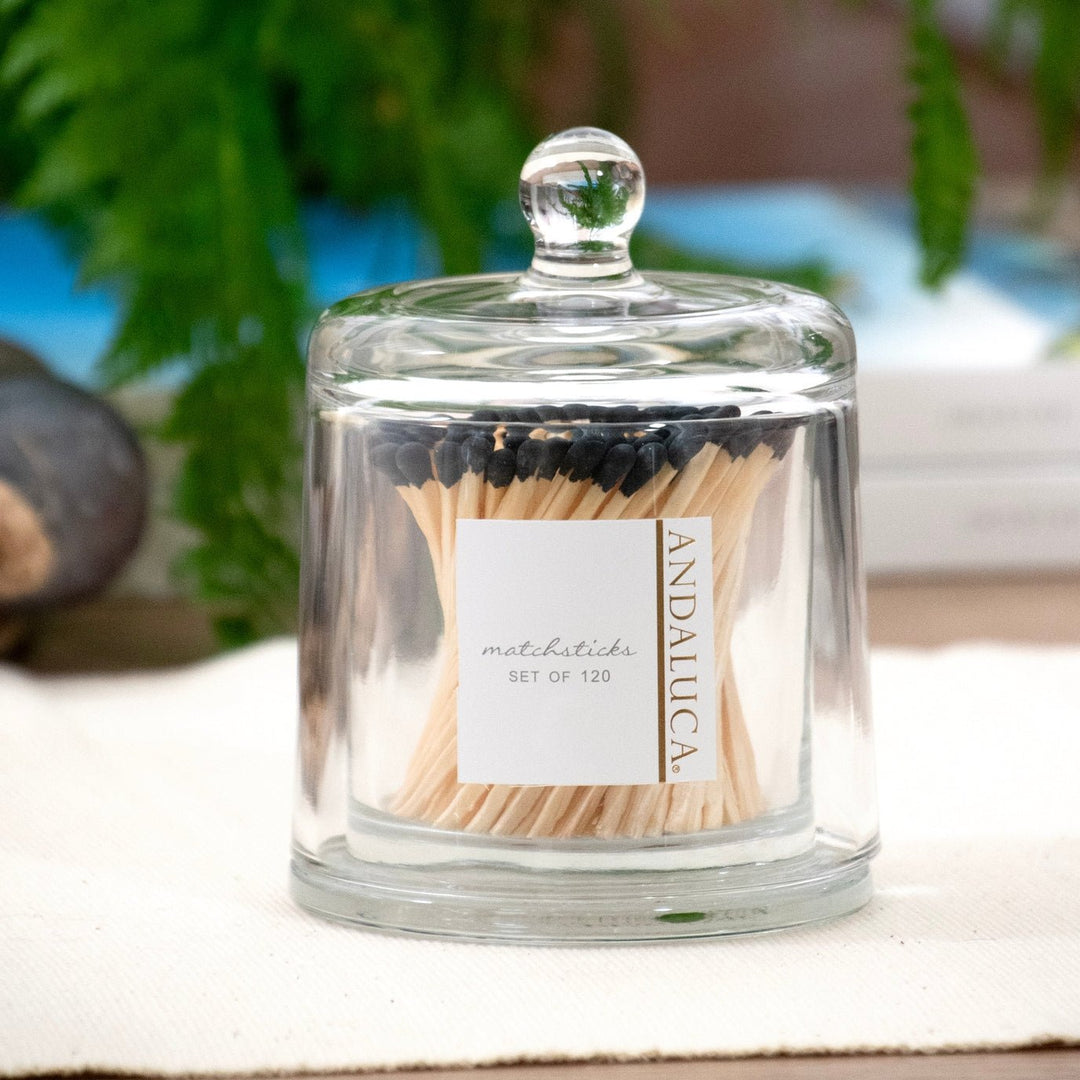 Black Matches in Glass Jar - Merry PigletsAndaluca
