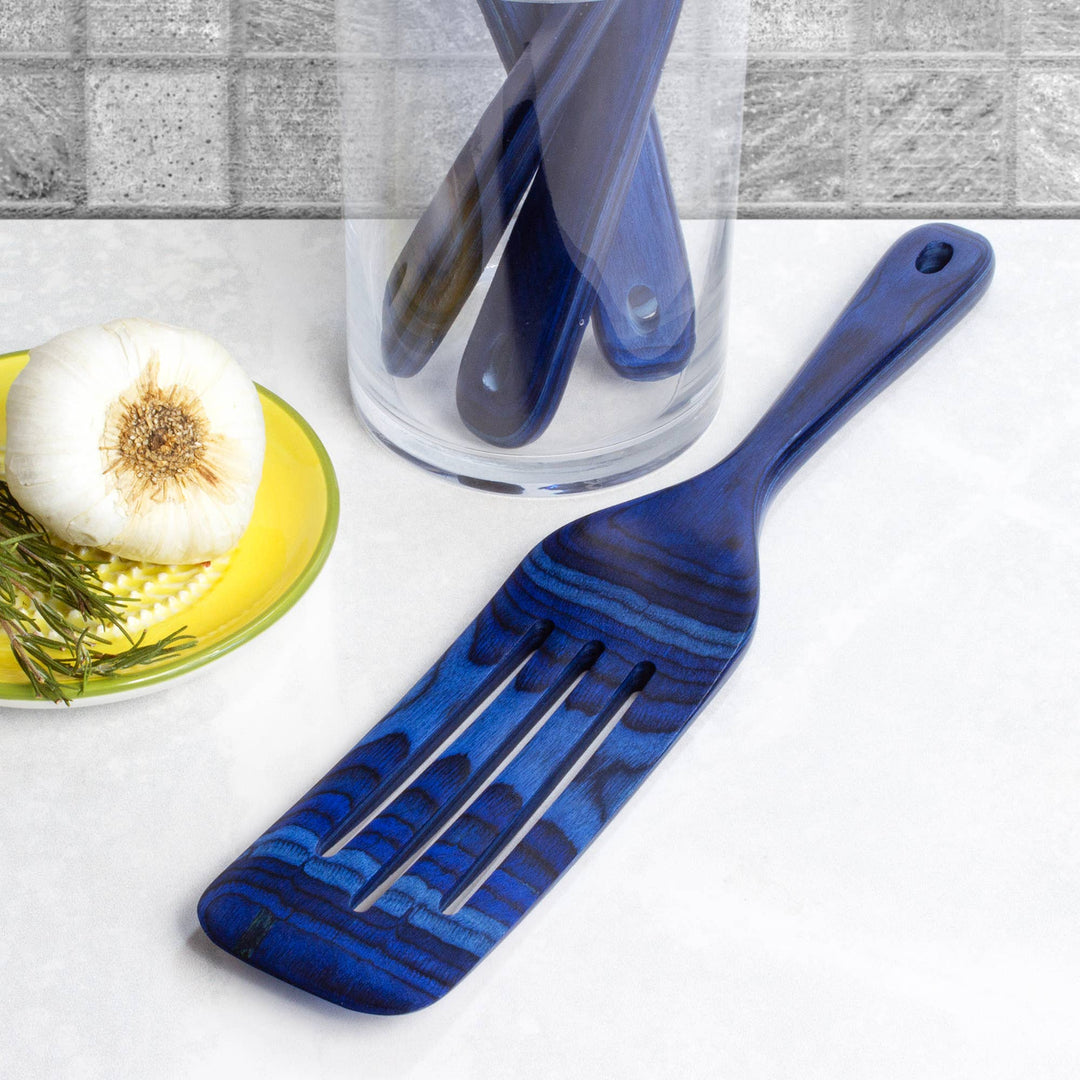 Blue Birch Wood Spatula - Merry PigletsTotally Bamboo