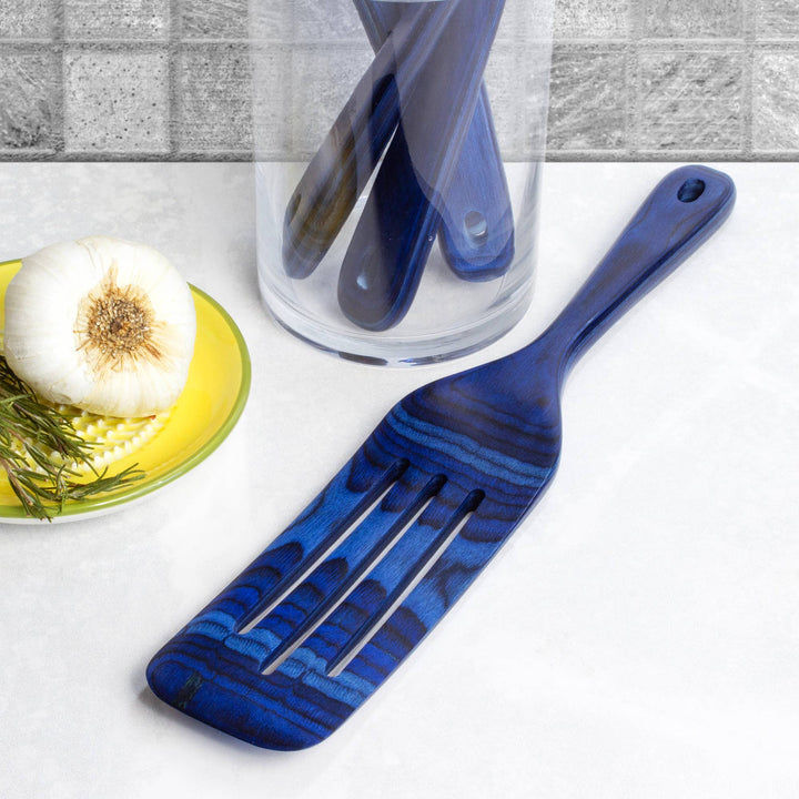 Blue Birch Wood Spatula - Merry PigletsTotally Bamboo