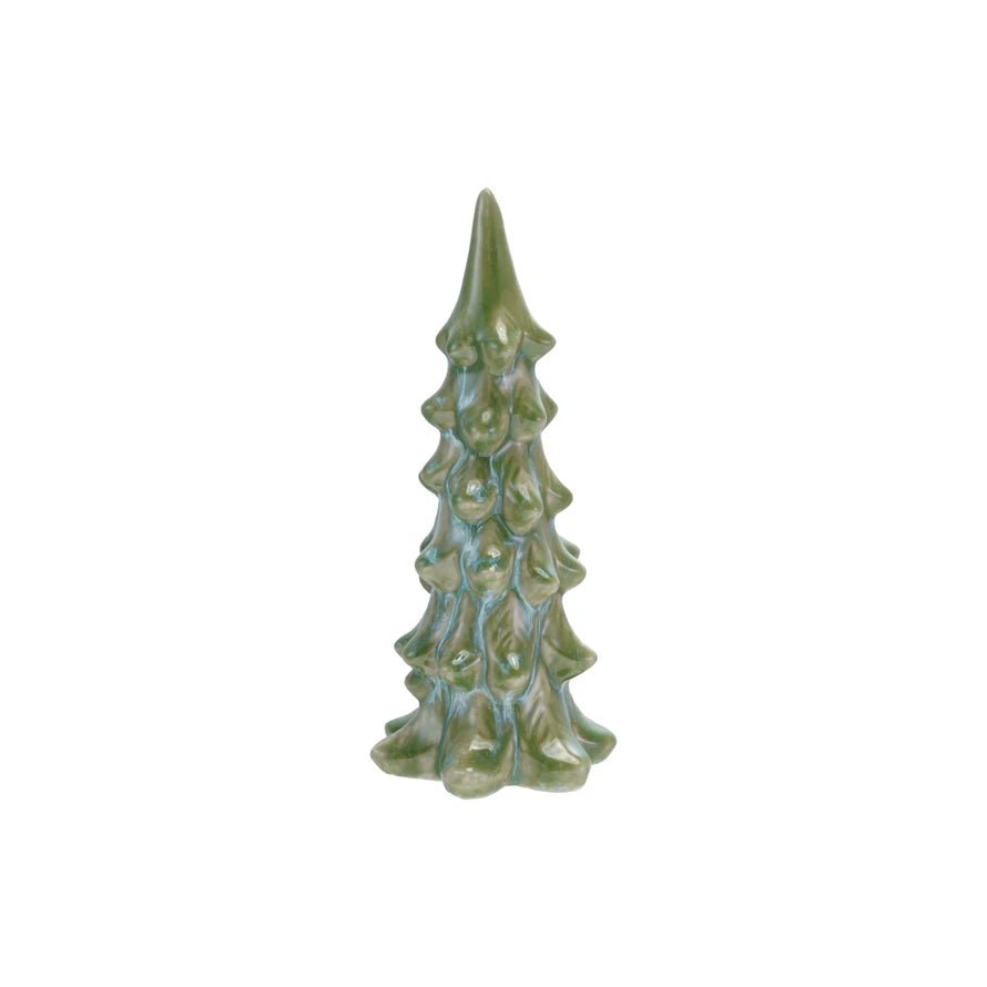 Blue & Green Stoneware Tree - Merry Pigletscreative co op
