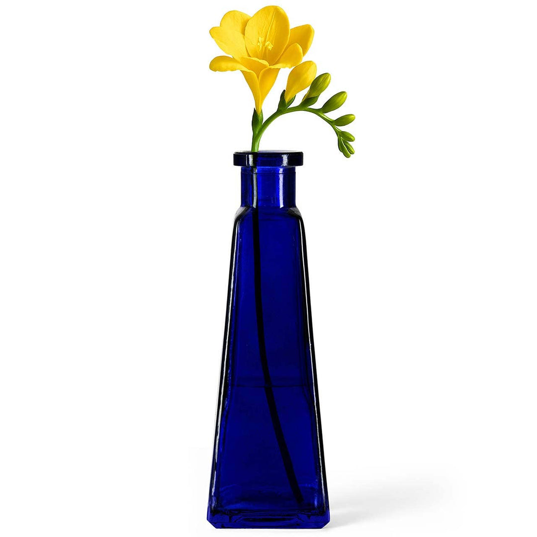 Blue Pyramid Bud Vase - Merry PigletsCouronne Co.