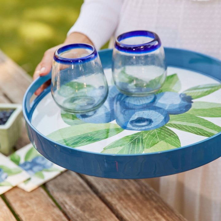 Blueberry Bunch Round Tray - Merry Pigletsrockflowerpaper