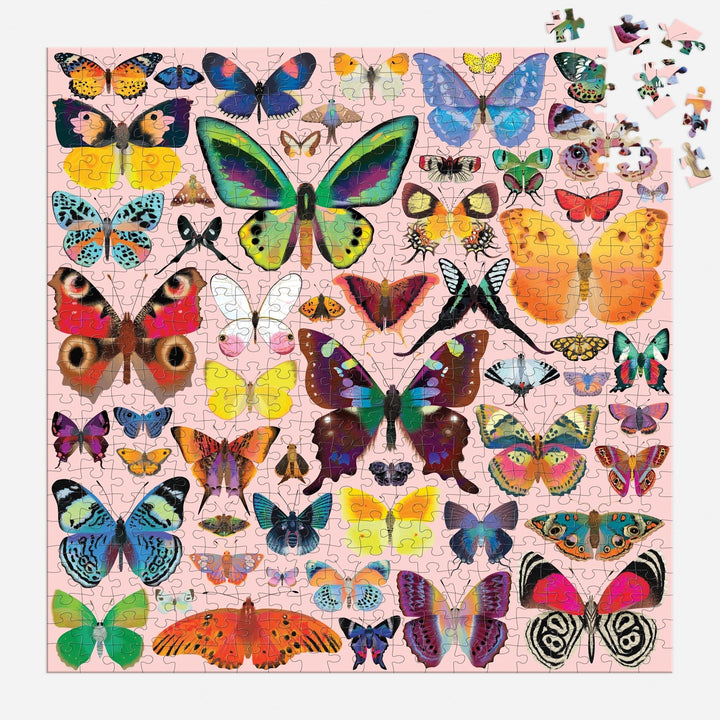 Brilliant Butterflies 500 Piece Puzzle - Merry PigletsMudpuppy