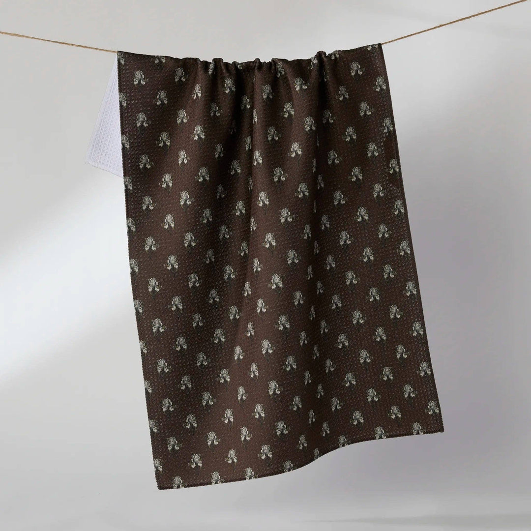 Brown Foraged Geometry Tea Towel - Merry PigletsGeometry