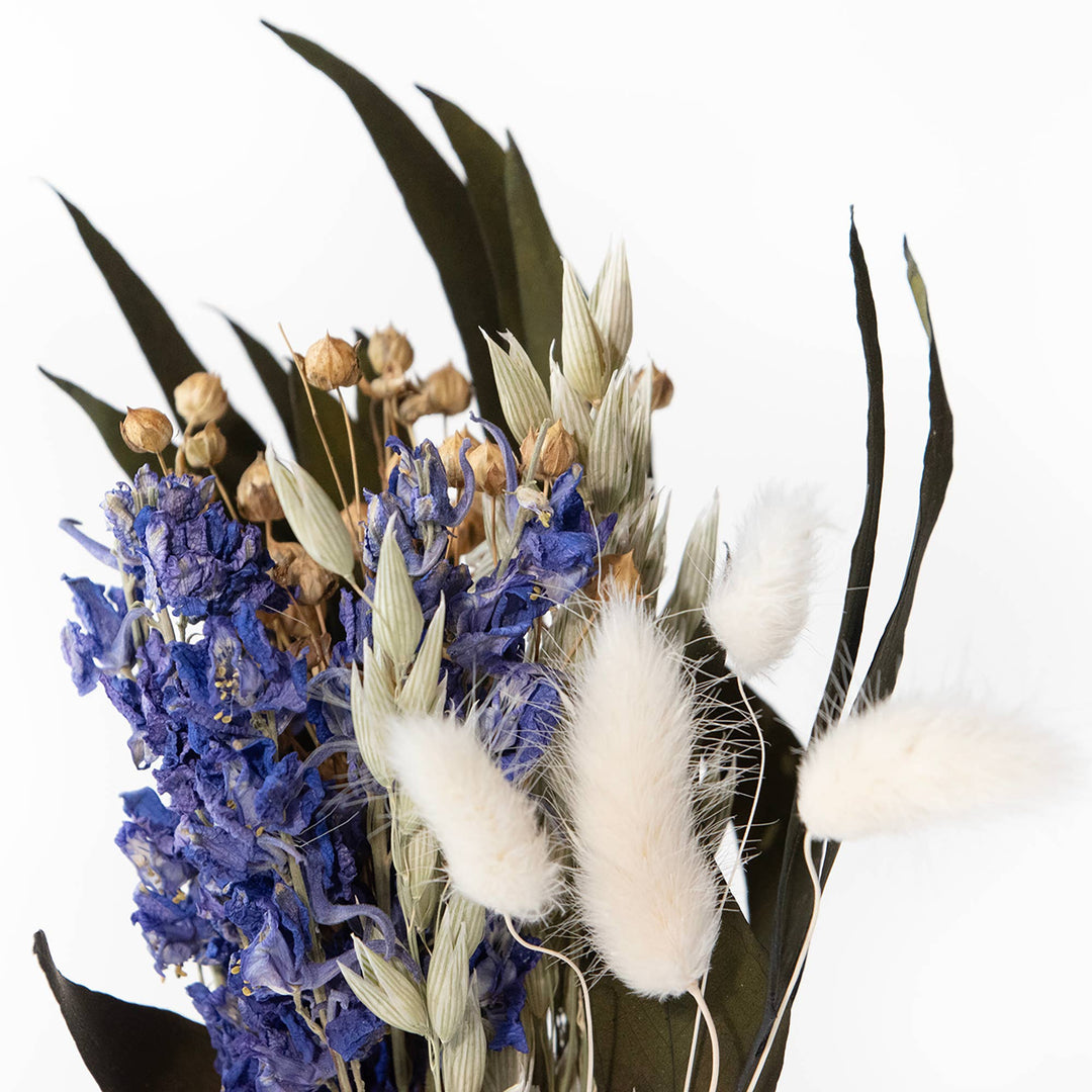 Purple Larkspur & Bunny Tail Mini Bouquet