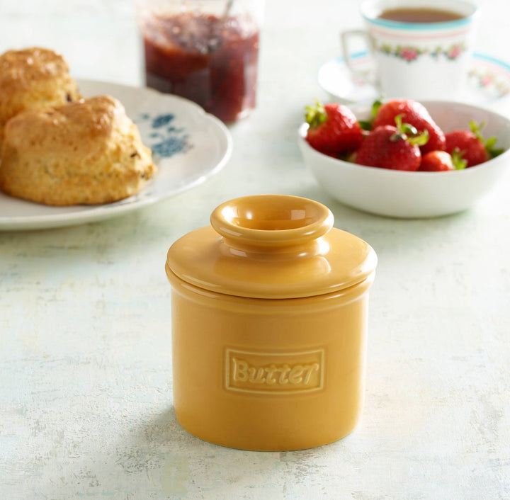 Cafe Golden Yellow Butter Bell Crock - Merry PigletsThe Original Butter Bell® Crock