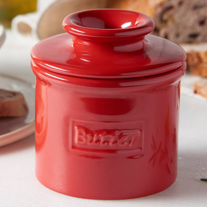 Cafe Maraschino Red Butter Bell Crock - Merry PigletsThe Original Butter Bell® Crock