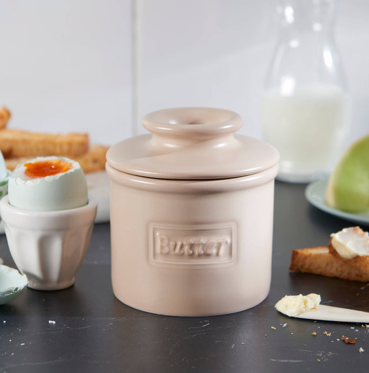 Cafe Matte Beige Butter Bell Crock - Merry PigletsThe Original Butter Bell® Crock