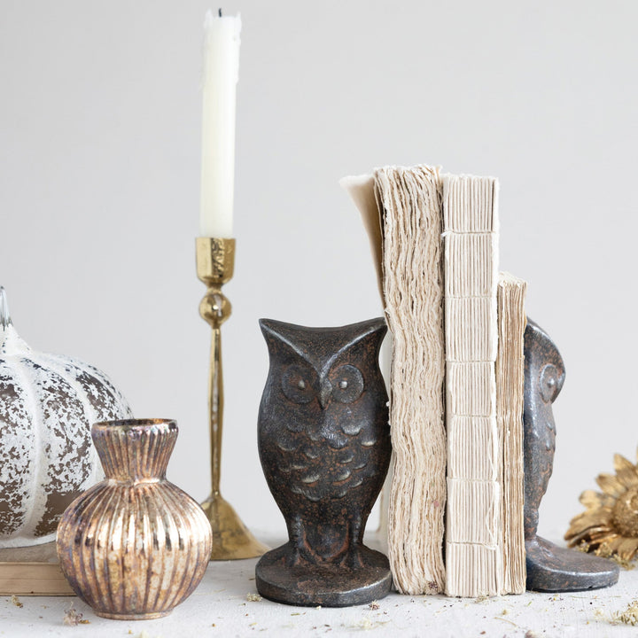 Cast Iron Owl Bookends - Merry PigletsCreative Co-Op