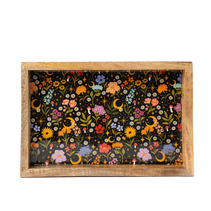 Celestial Garden Wood Tray - Merry PigletsElyse Breanne Design