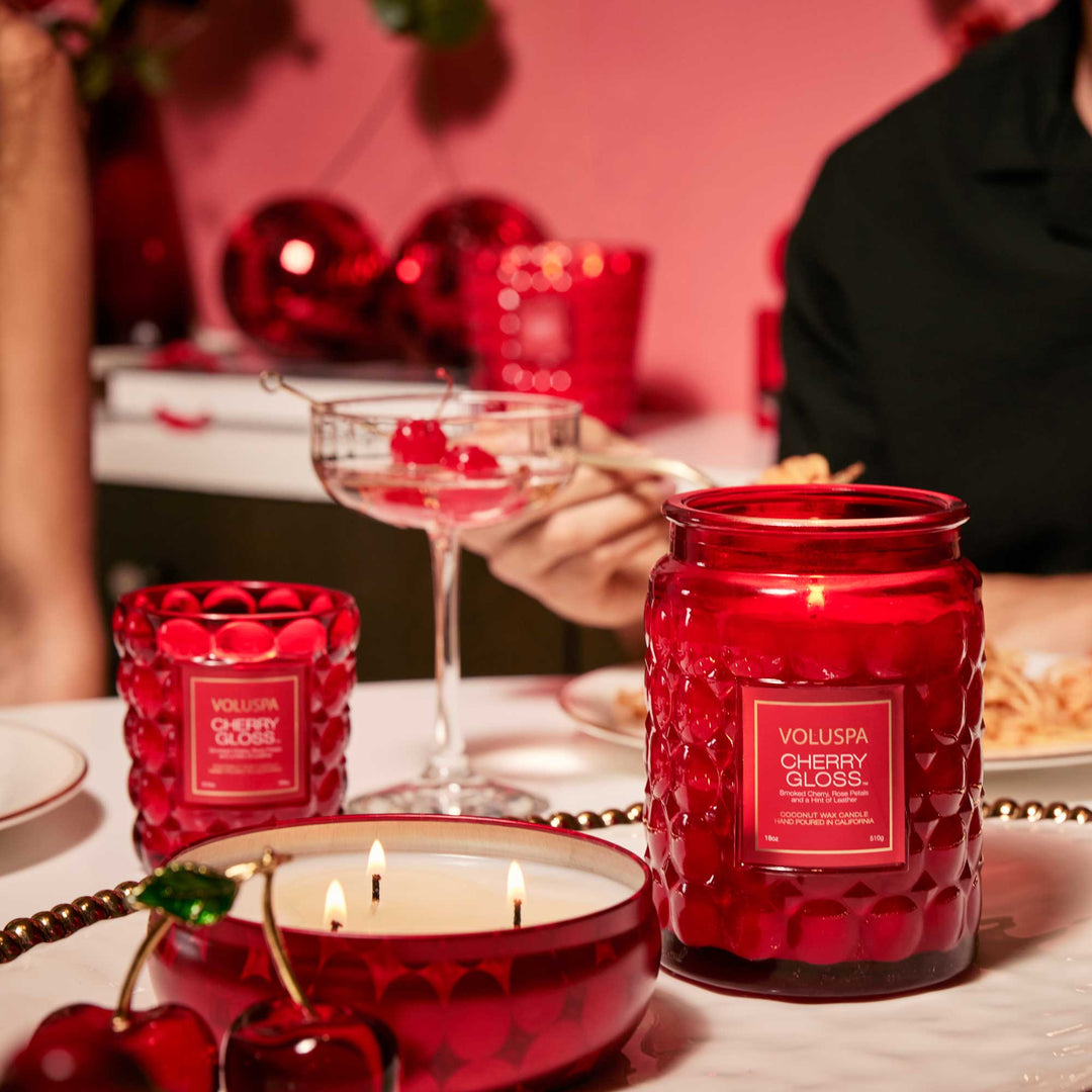 Cherry Gloss Large Jar Candle - Merry PigletsVoluspa