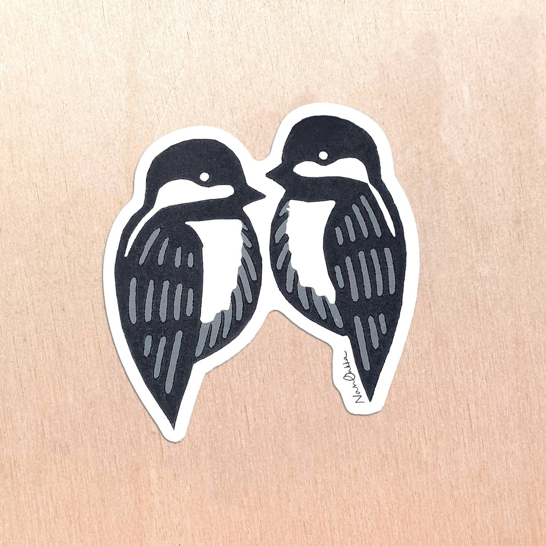 Chickadee Vinyl Sticker - Merry PigletsNan Onkka Prints