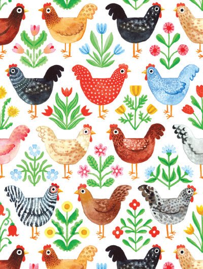 Chicken Notecards - Merry PigletsSkandisk