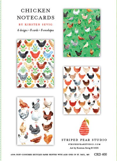 Chicken Notecards - Merry PigletsSkandisk
