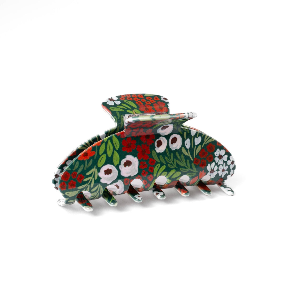 Christmas Floral Claw Clip - Merry PigletsElyse Breanne Design