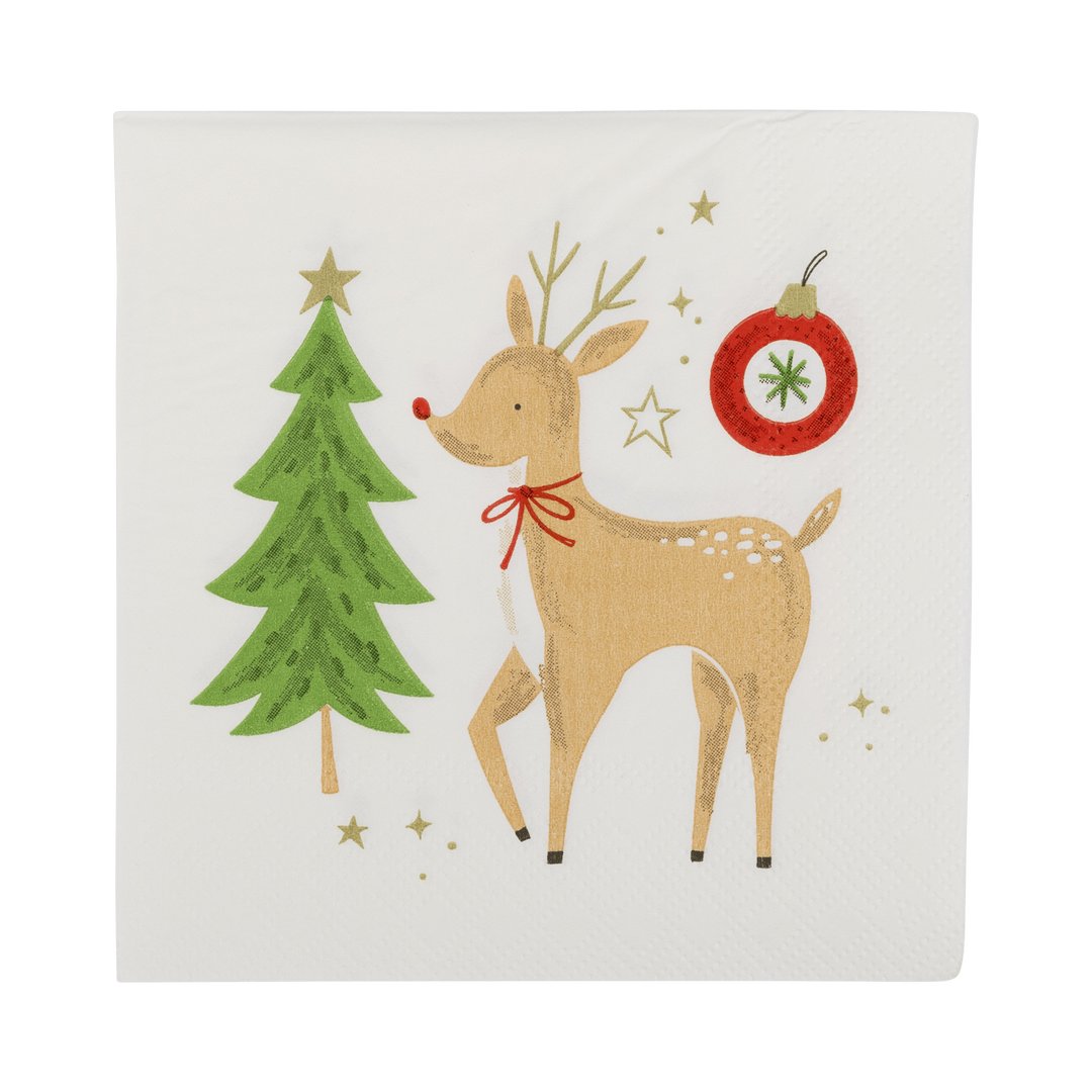 Christmas Icons Cocktail Napkins - Merry PigletsMy Mind’s Eye