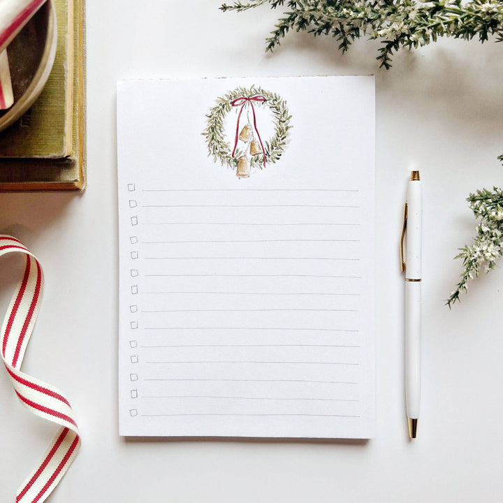 Christmas Stockings Checklist Notepad - Merry Pigletsemily lex studio