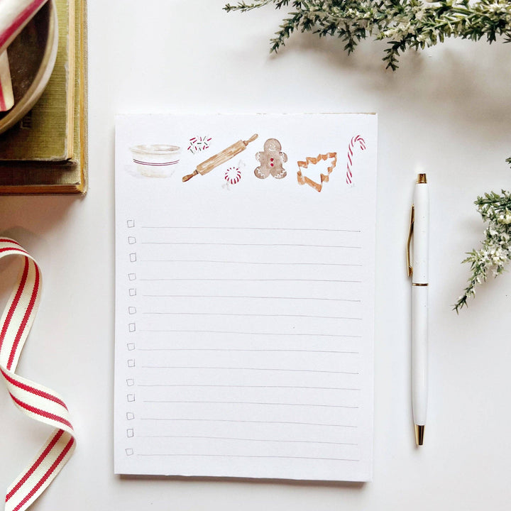 Christmas Stockings Checklist Notepad - Merry Pigletsemily lex studio
