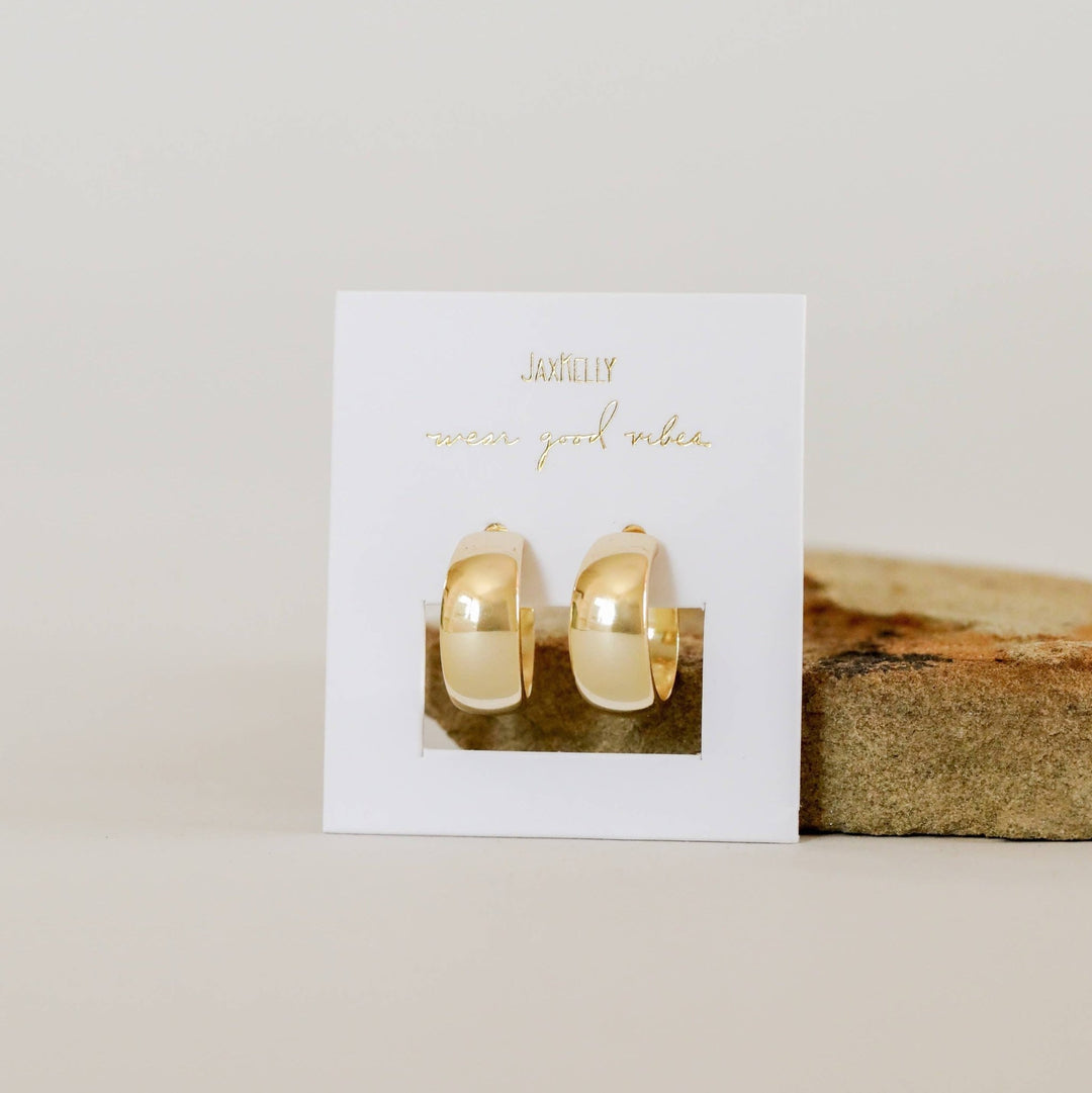 Chunky Gold Hoop Earrings - Merry PigletsJaxKelly