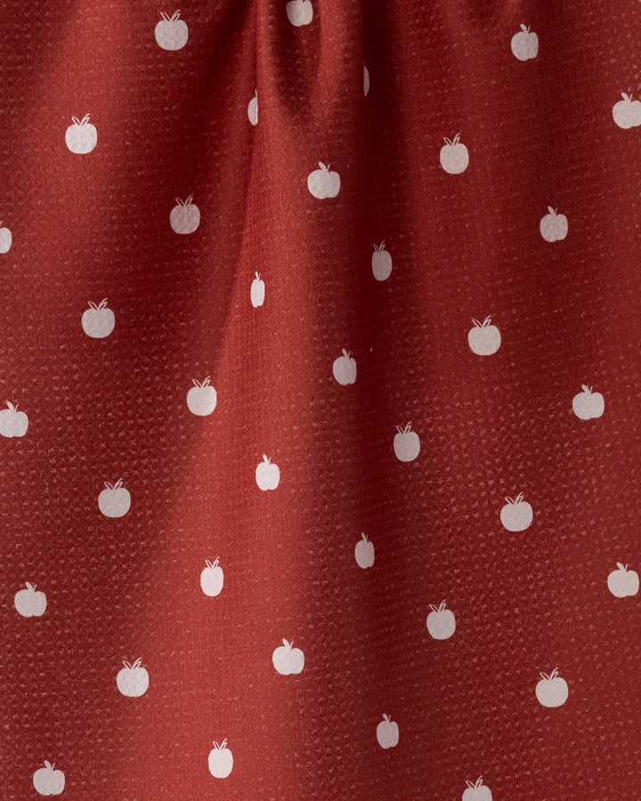 Clay Red Dotty Apple Geometry Tea Towel - Merry PigletsGeometry