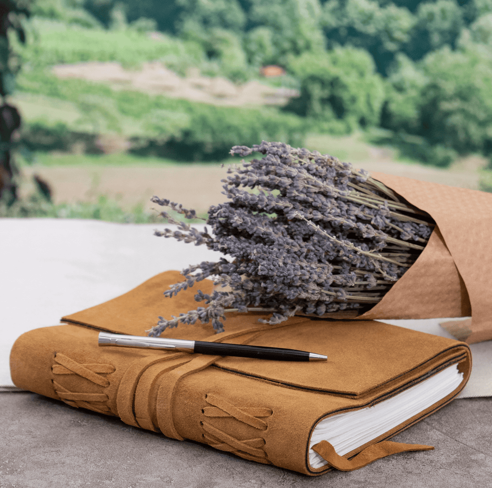 Cognac Suede Journal - Merry PigletsAndaluca