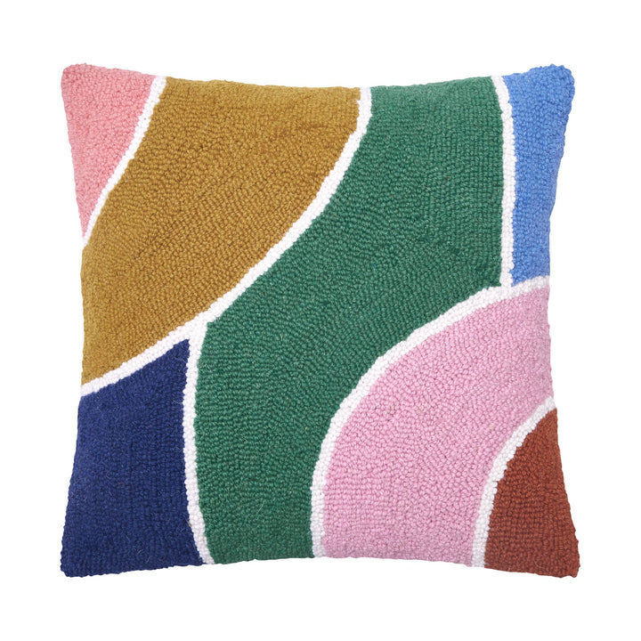 Color Waves Wool Pillow - Merry PigletsPeking Handicraft