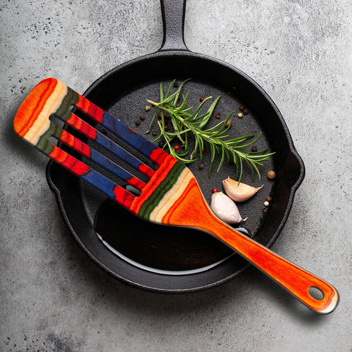 Colorful Birch Wood Spatula - Merry PigletsTotally Bamboo